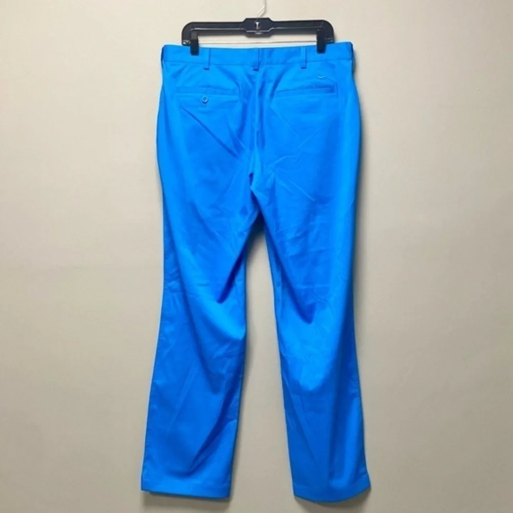 Nike Golf Dri-FIT Mens Pants 34x32‎ Electric Blue Flat Front Performance Swoosh